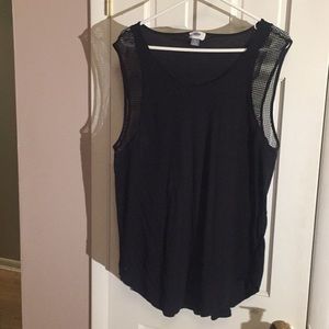 Old Navy Blk See Through Meshed Tank Style Blouse